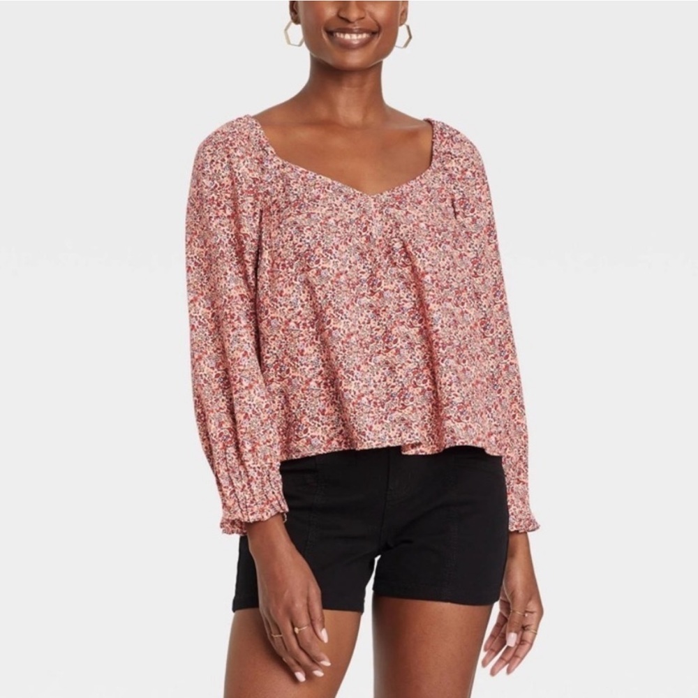 Universal Thread Pink Floral Blouse
